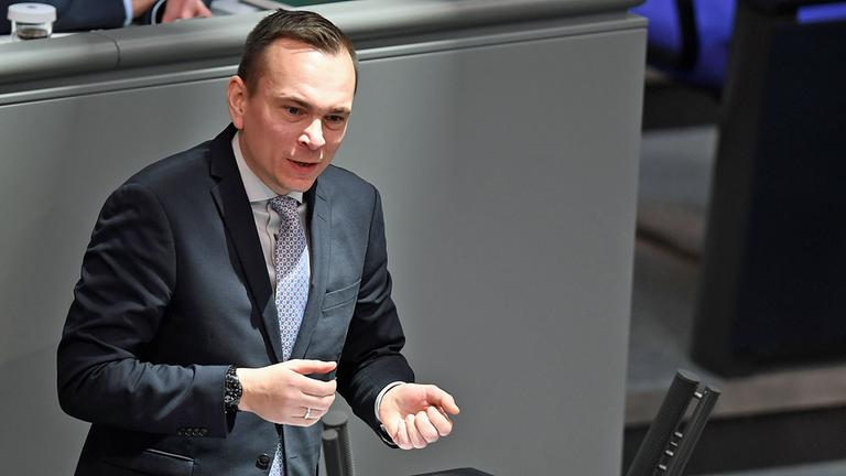 Johannes Arlt (SPD) bei einer Rede im Bundestag.