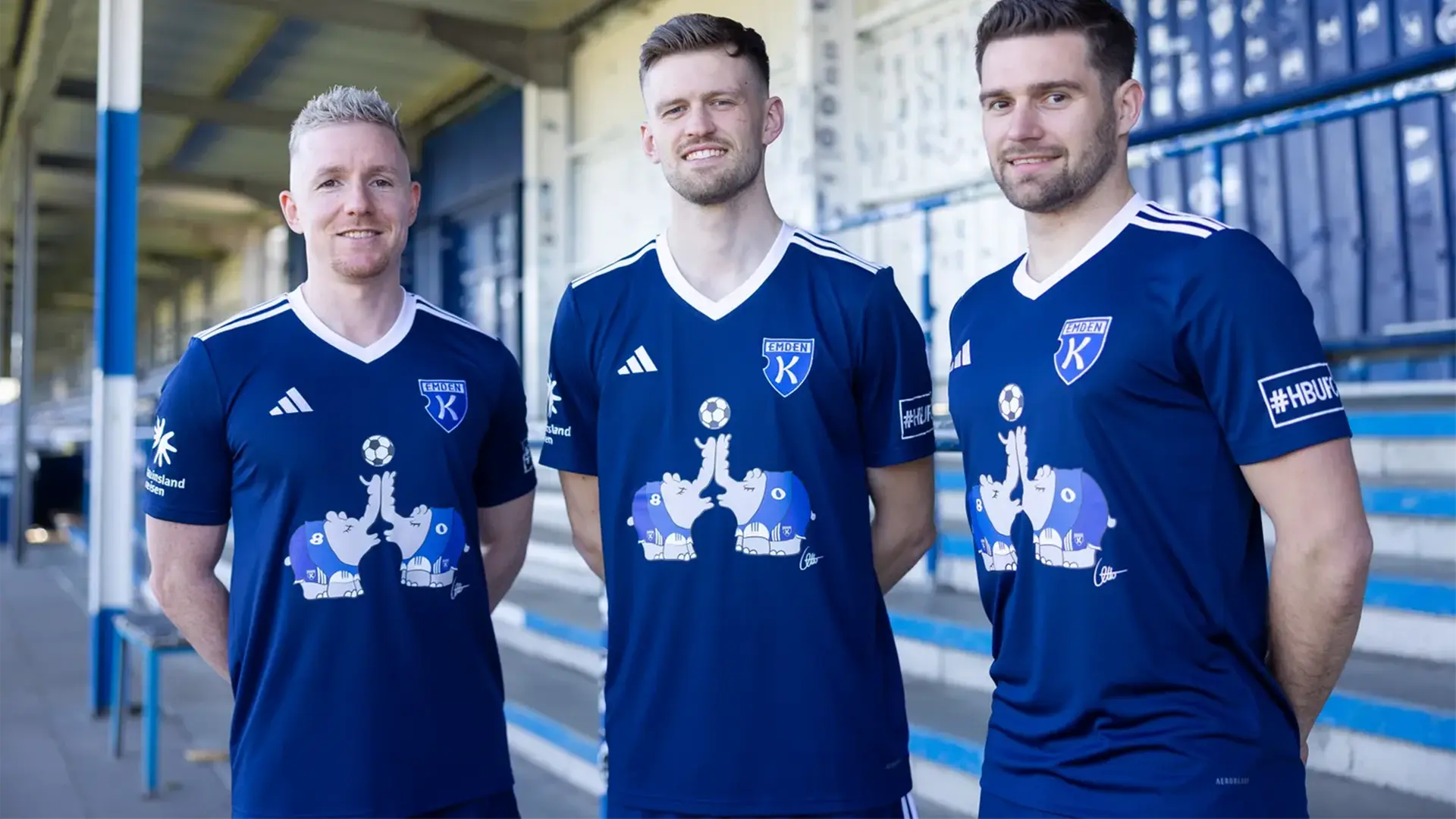 Zum Vereinsjubiläum: Kickers Emden spielen in Ottifanten-Trikots