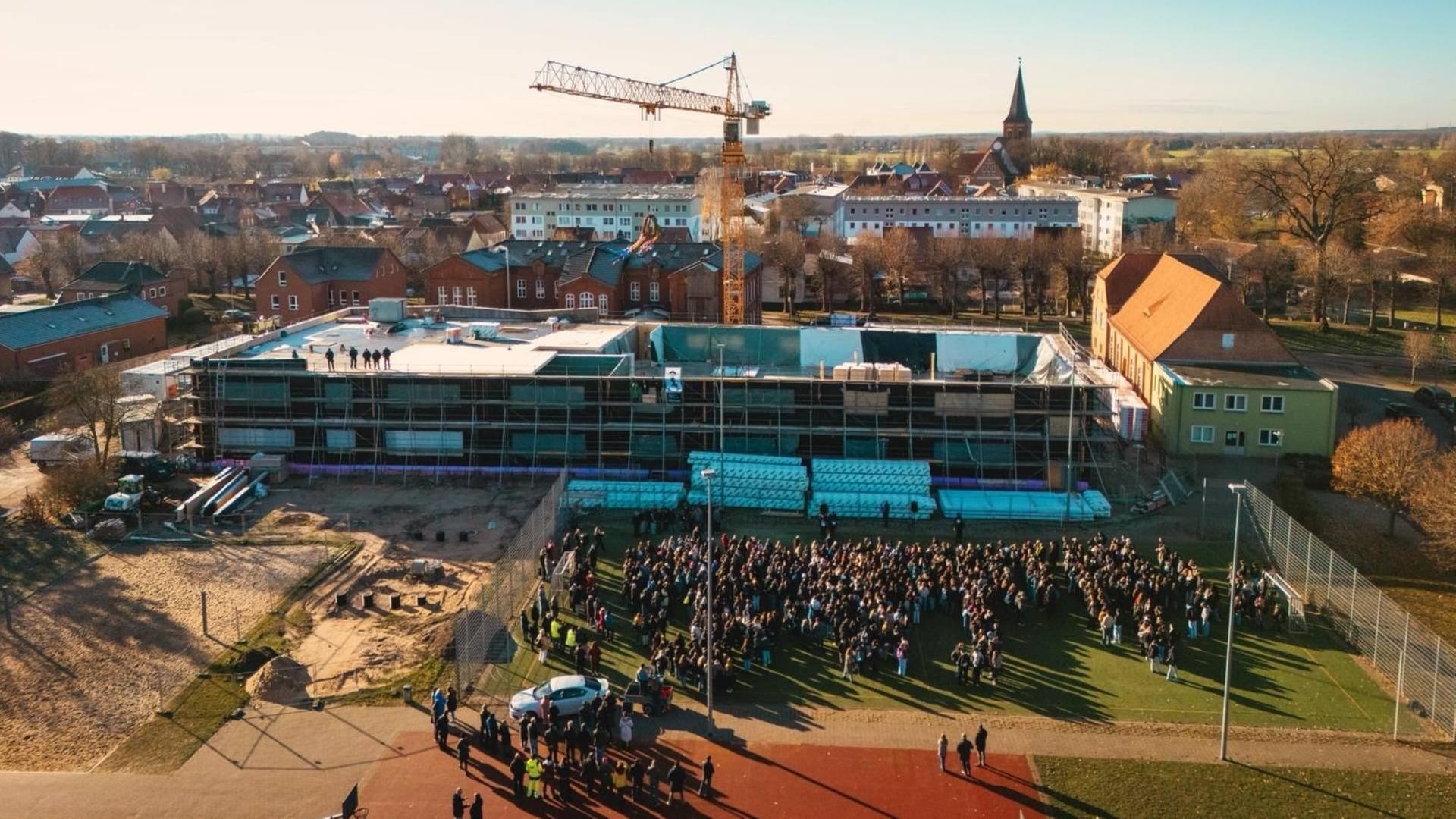 Schulzentrum Wittenburg: Richtfest für Erweiterungsbau