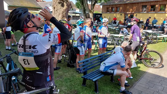Radfahrer beim Start