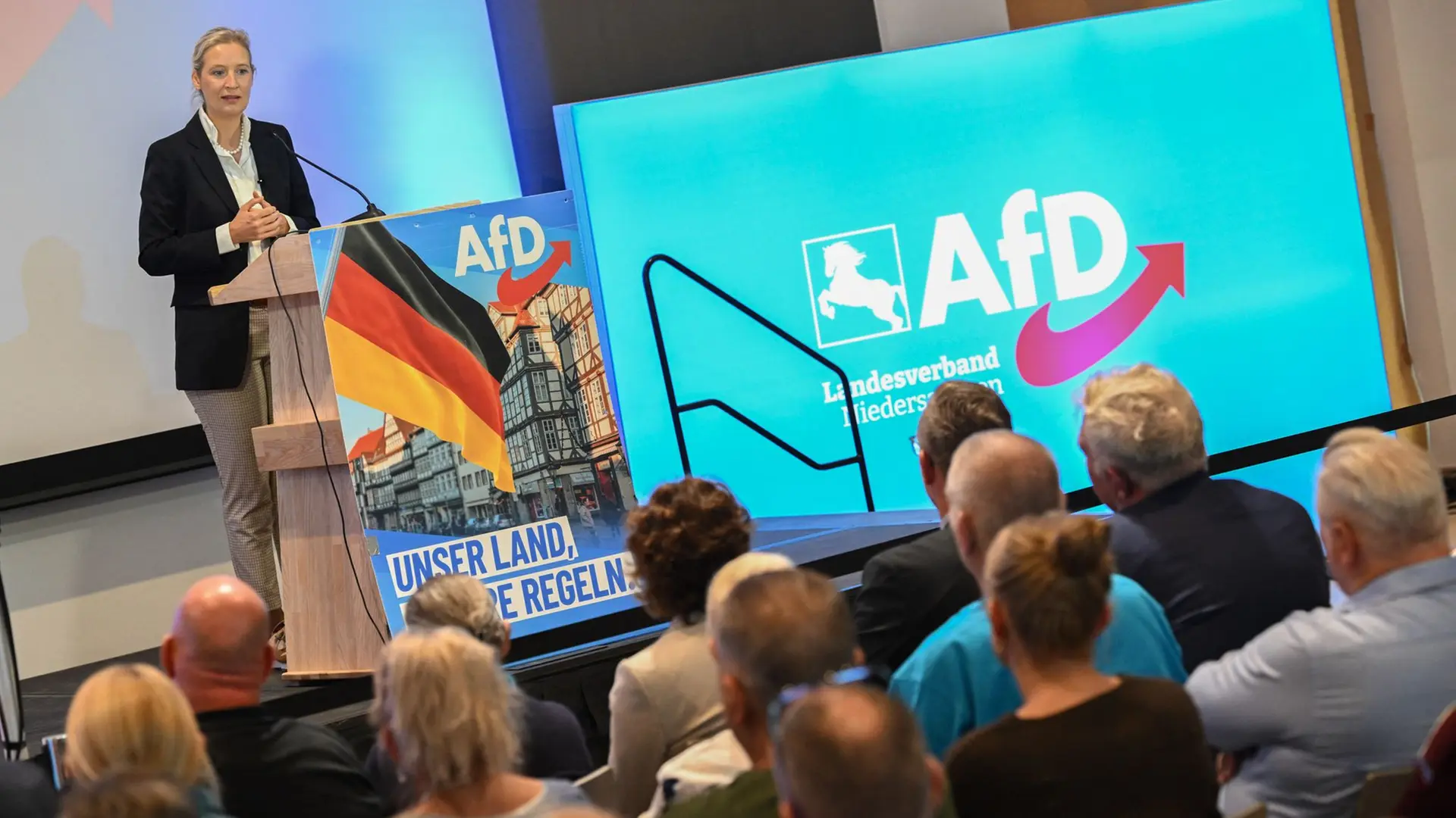 Alice Weidel in Wietze: Besuch der AfD-Politikerin von Protesten begleitet