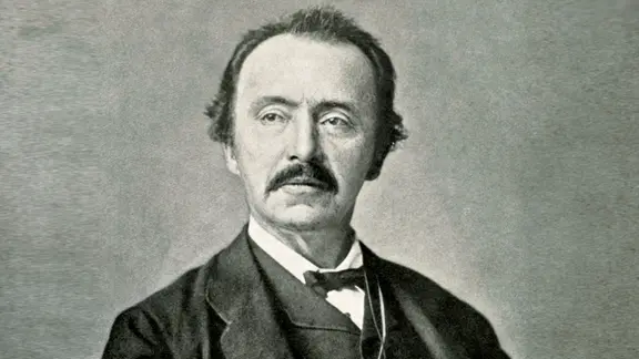 Heinrich Schliemann, deutscher Kaufmann und Archäologe (gedrucktes Foto von 1898)