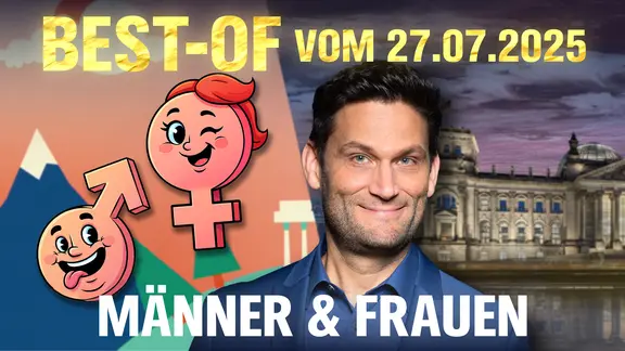 Christian Ehring mit einem Best-of Männer und Frauen. (extra 3 Spezial: Best-of Männer und Frauen vom 27.07.2025 im NDR Fernsehen)