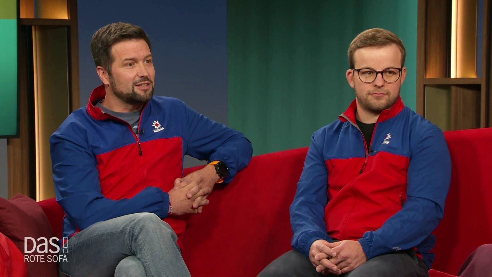Bergretter Michael Renner und Andreas Punz auf dem Roten Sof