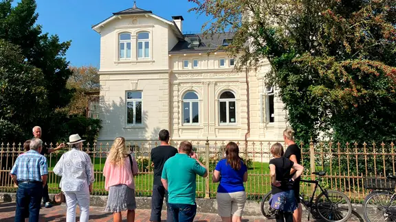 Eine restaurierte Stadtvilla beim "Tag des Offenen Denkmals".