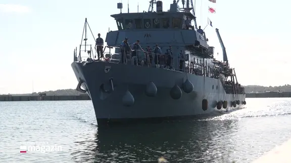 Das Minenjagdboot "Datteln".