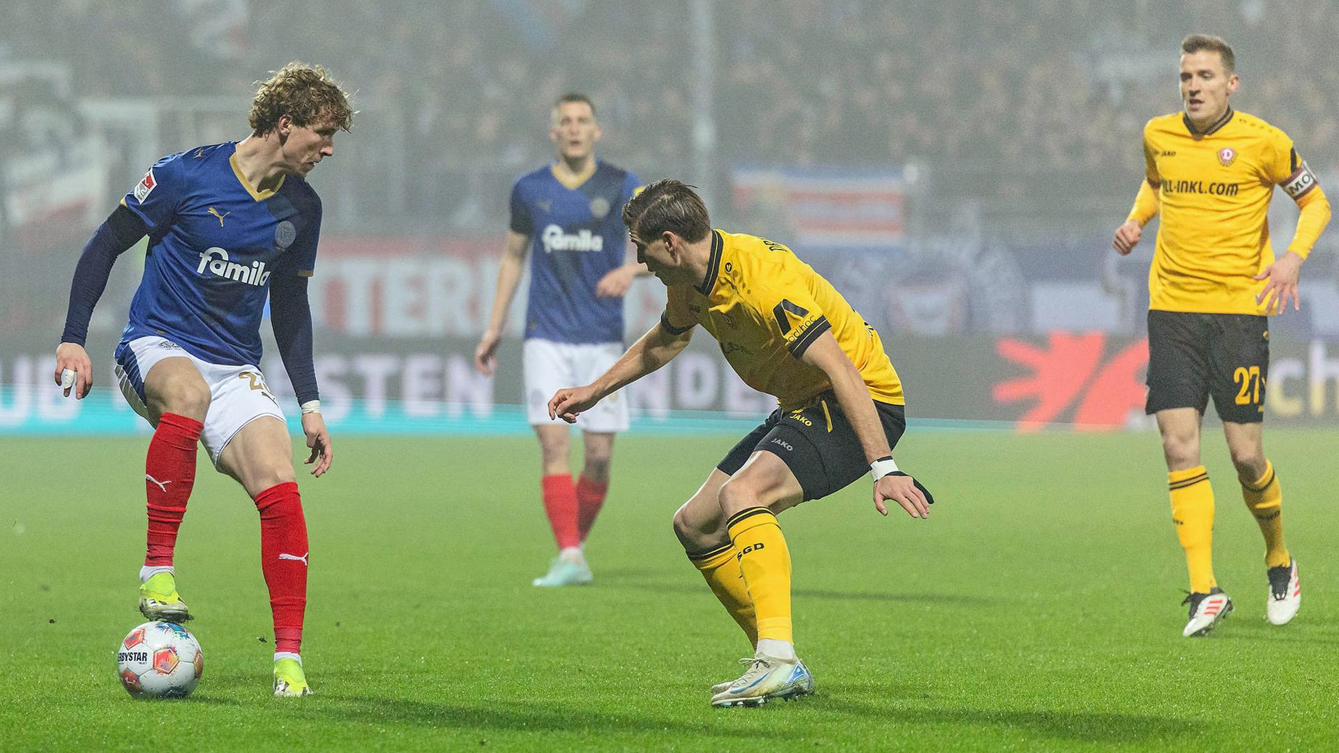 Holstein Kiel müht sich zum Heimsieg gegen Dynamo Dresden