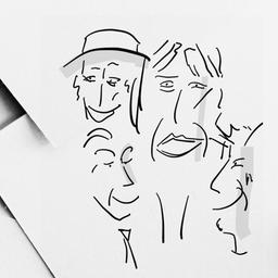 Eine Zeichnung von den Rolling Stones älter