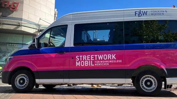 Das Streetmobil der Hamburger Sozialbehörde.