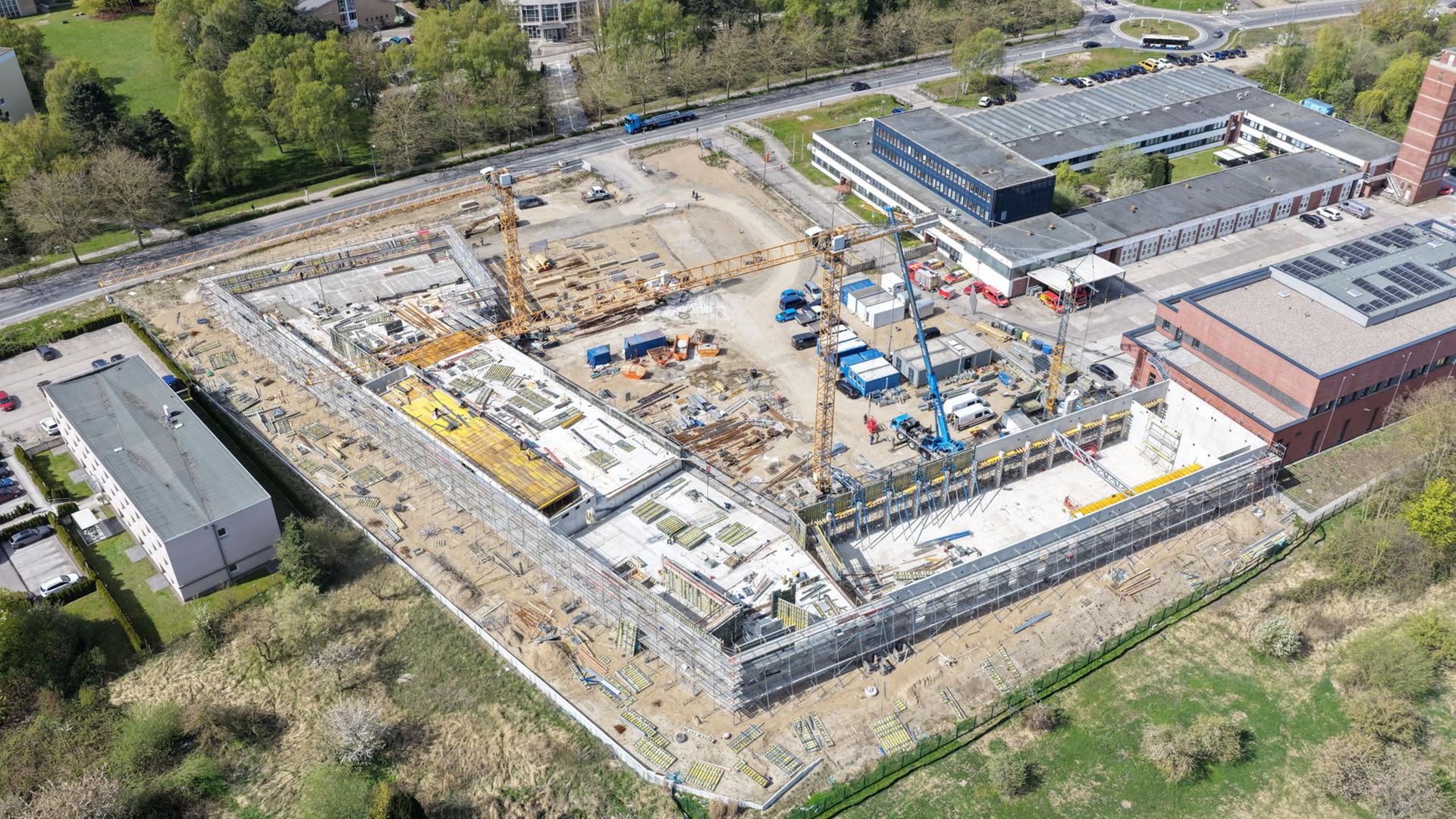 Rohbau fertig: 125 Millionen Euro für neue Feuerwache in Rostock