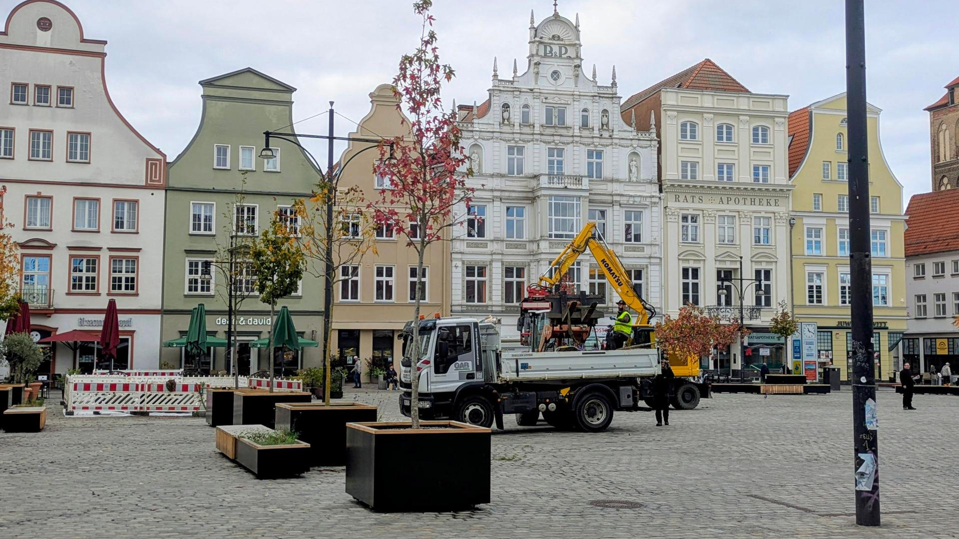 Mobile Begrünung am Neuen Markt geht in die Winterpause