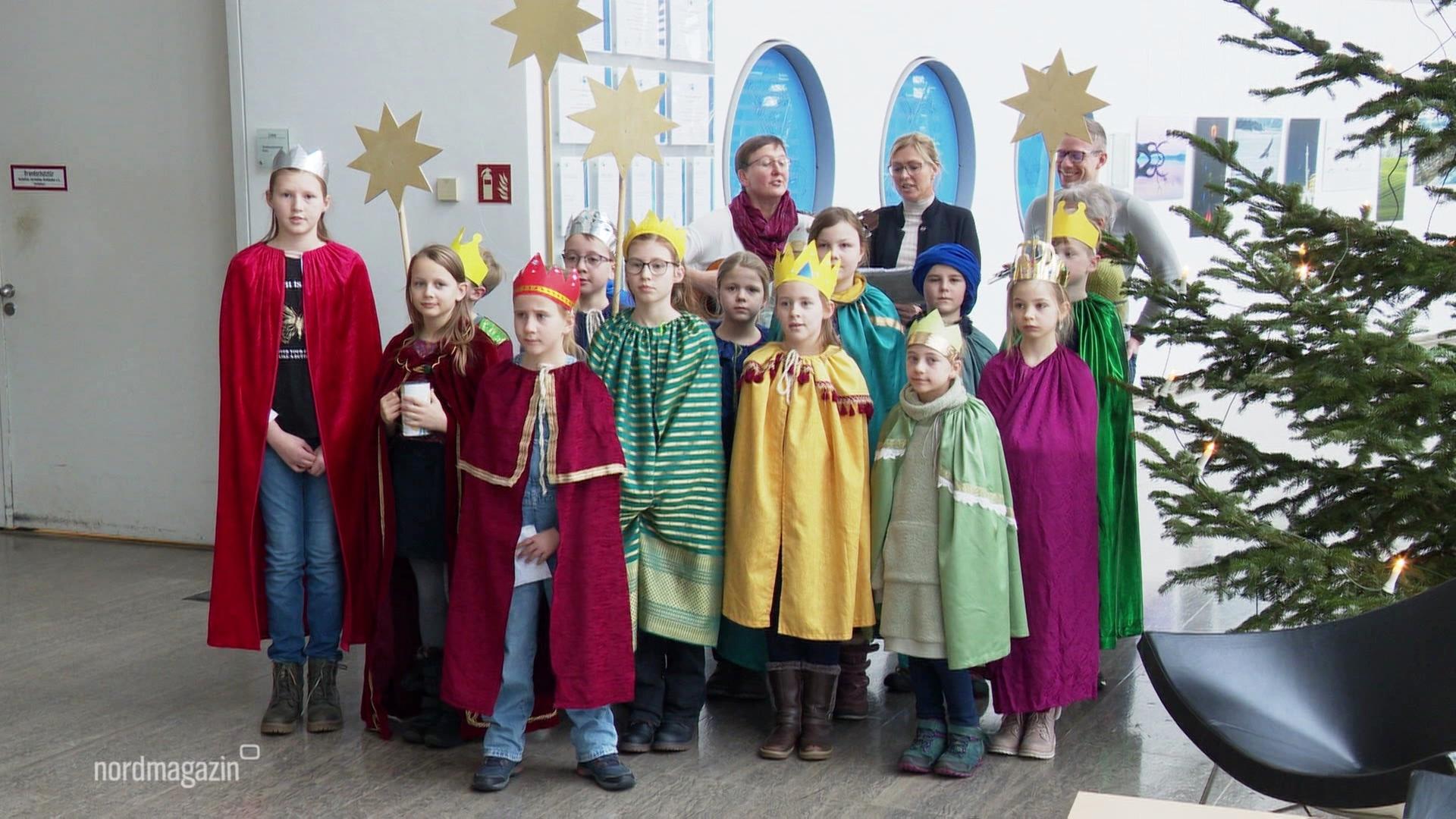 Sternsinger im NDR-Funkhaus in Schwerin
