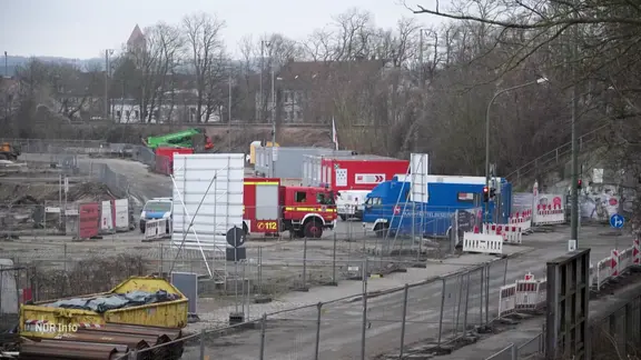Gelände, auf dem in Osnabrück eine Bombe aus dem zweiten Weltkrieg entschärft wird.