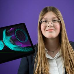 Die Aufnahme zeigt Johanna Freya Pluschke aus Lüneburg, die beim Bundeswettbewerb "Jugend forscht" den ersten Platz im Fachgebiet Physik gewonnen hat.