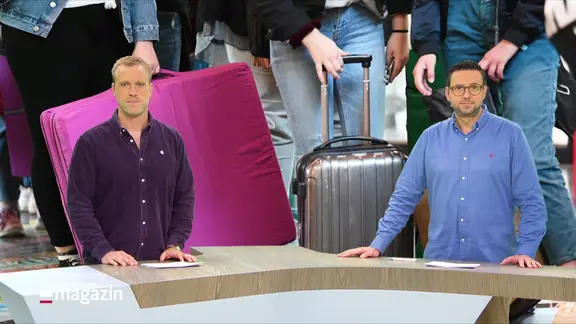 Henrik Hanses und Christopher Scheffelmeier moderieren das Schleswig-Holstein Magazin.