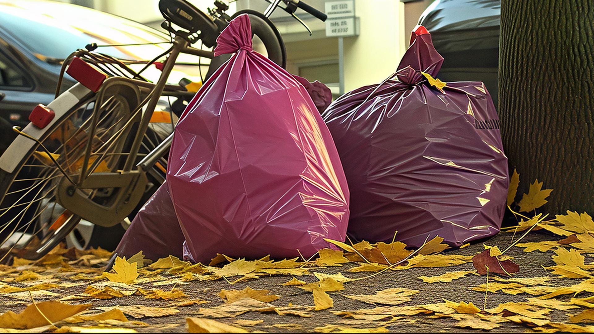 Immer weniger rosa Restmüllsäcke in Hamburg