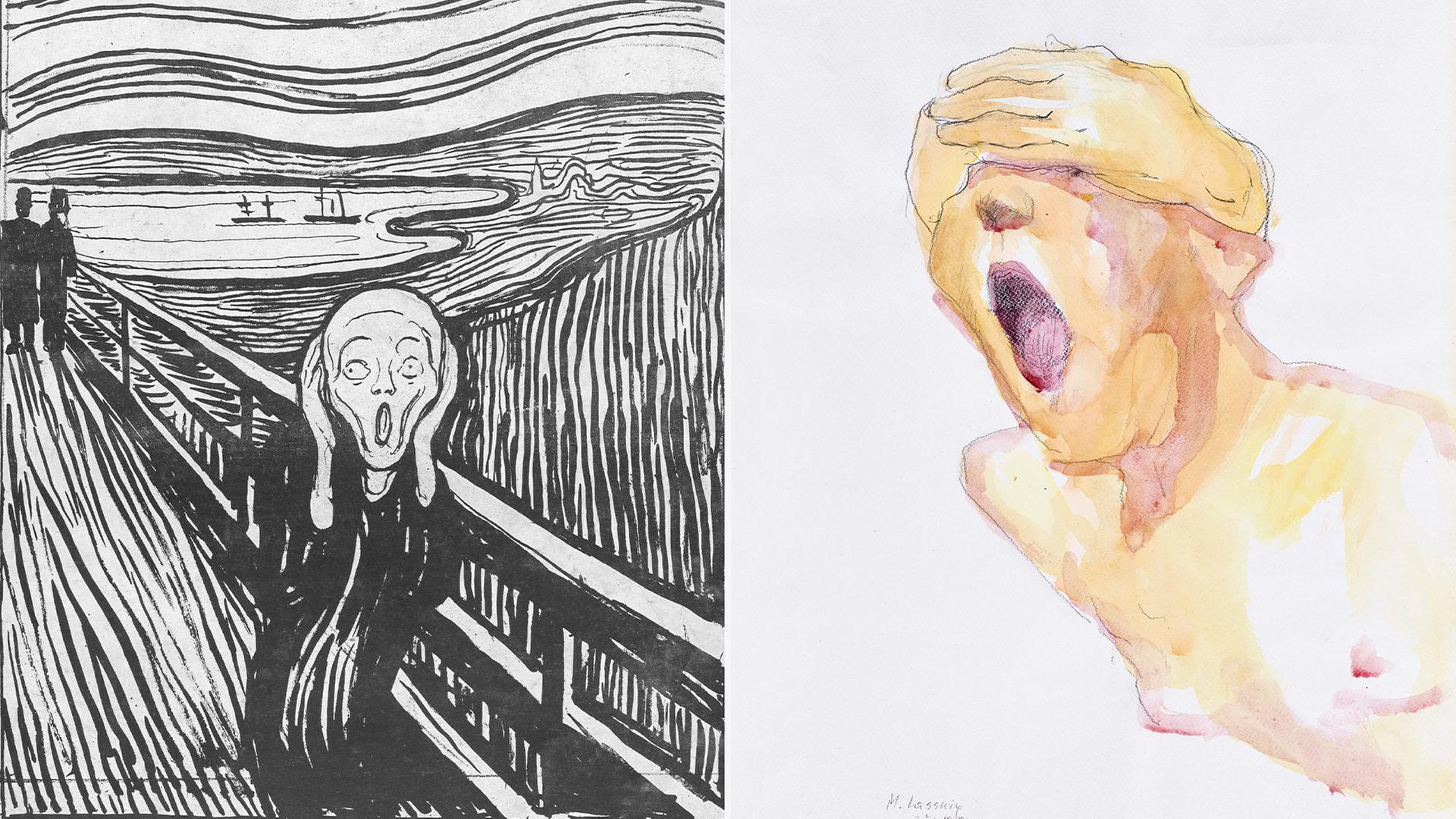 Doppelschau: Edvard Munch und Maria Lassnig in der Kunsthalle