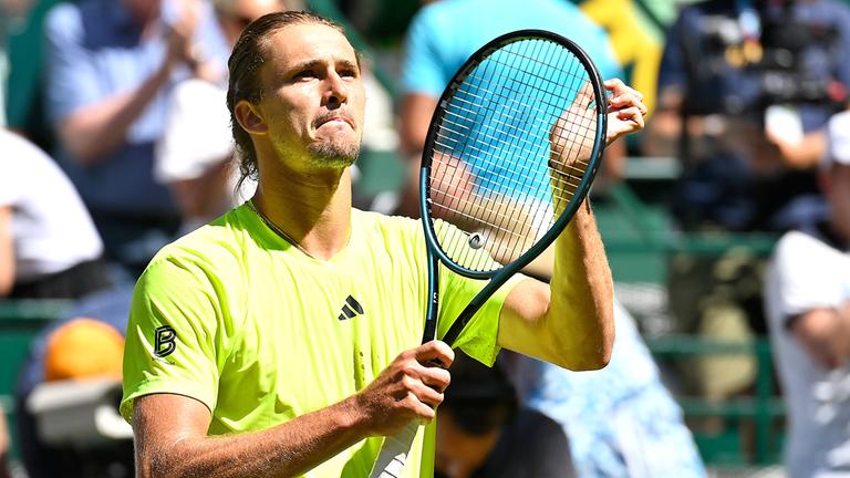 Alexander Zverev beim ATP-Tennisturnier im westfälischen Halle 