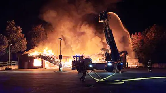 Ein Großbrand in Osterode. | Polizeidirektion Osterode Ein Großbrand in Osterode.