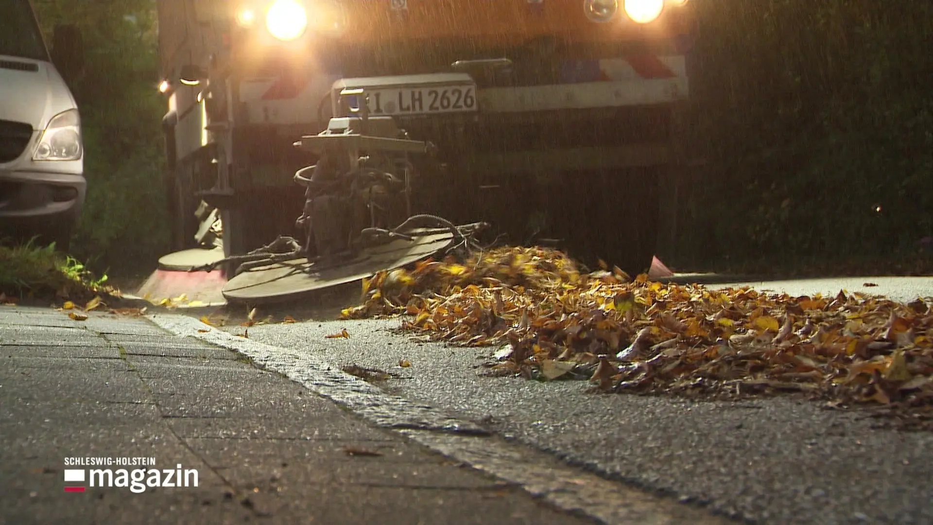 Herbstlaub sorgt für Hochbetrieb bei der Straßenreinigung