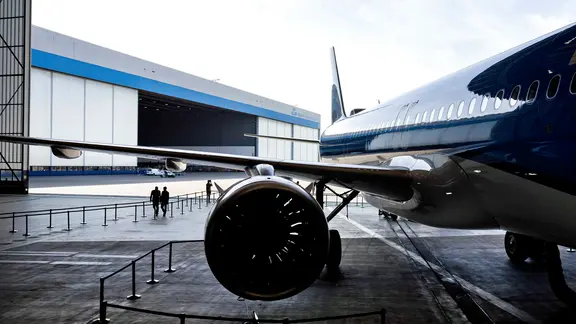 Ein Flugzeug der Reihe A321neo. 