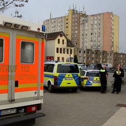 Wohnkomplex in Göttingen. Hier findet ein Polizeieinsatz statt.