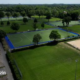 Eine Luftbildaufnahme eines Fussballtrainingsgeländes