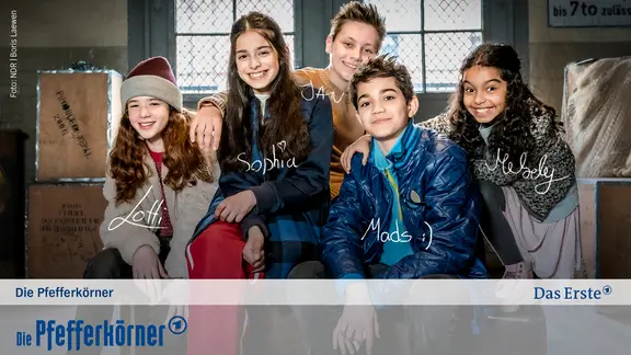 Leo, Jasina, Moritz, Hakim und Amy sind das Pfefferkörner-Team der 13. Generation