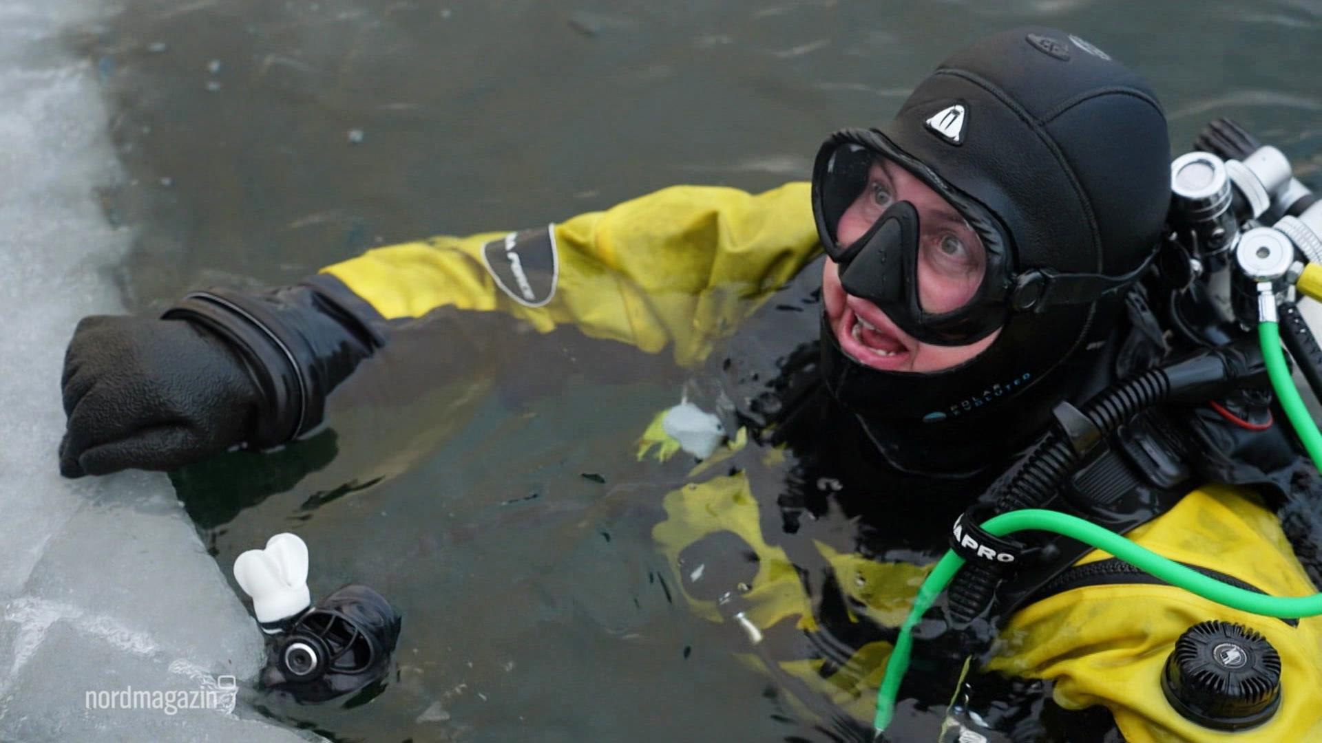 Eistauchen in der Feldberger Seenlandschaft