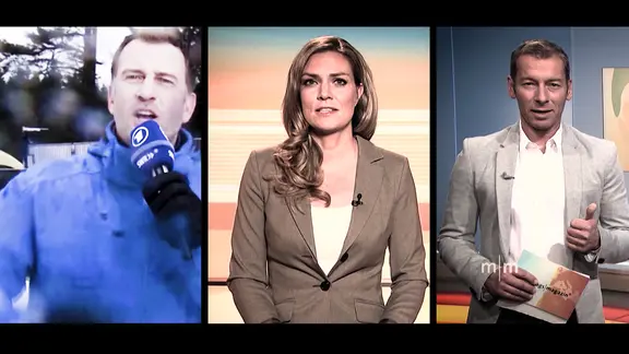 Drei Moderatoren im Studio