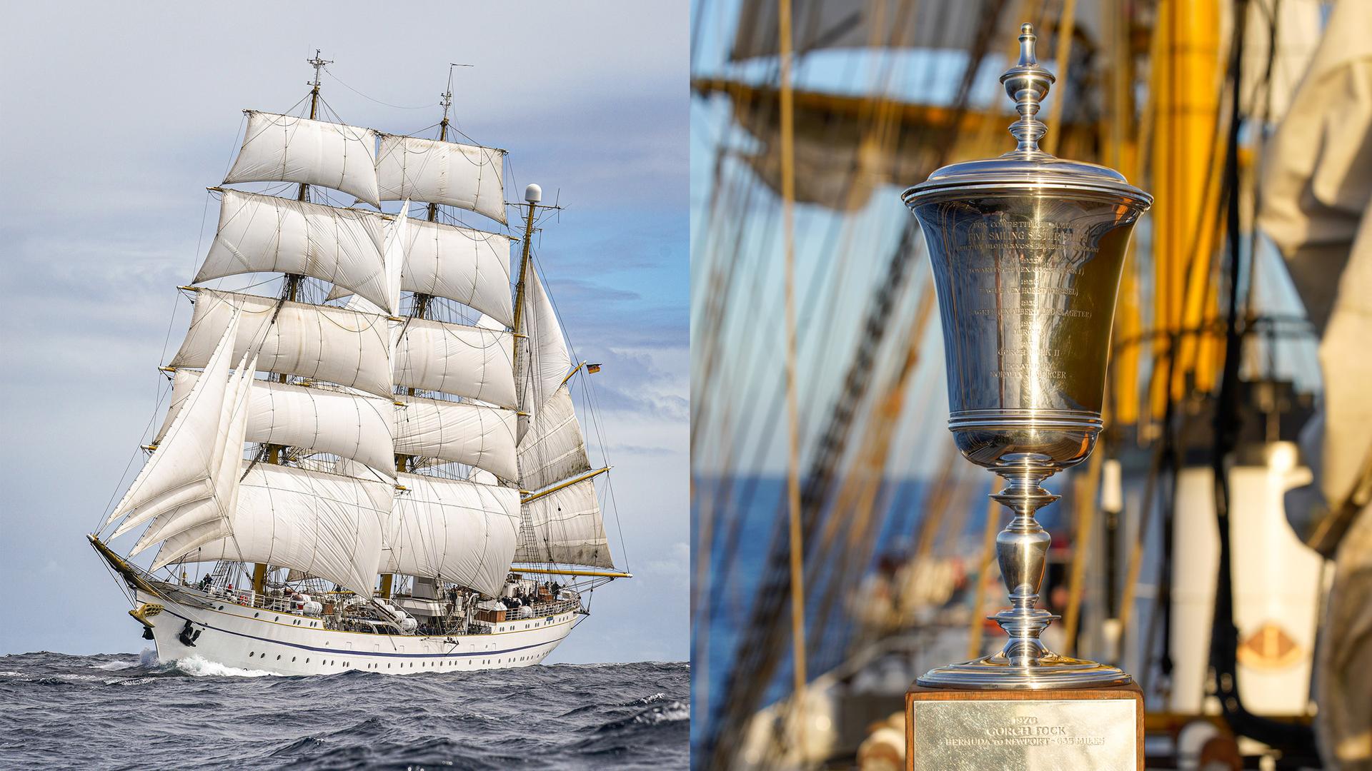 Gorch Fock segelt Regatta gegen Schwesterschiffe vor New York
