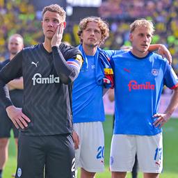 Frust bei Thomas Dähne, Fiete Arp, Timo Becker und Alexander Bernhardsson (v.l.) von Holstein Kiel 