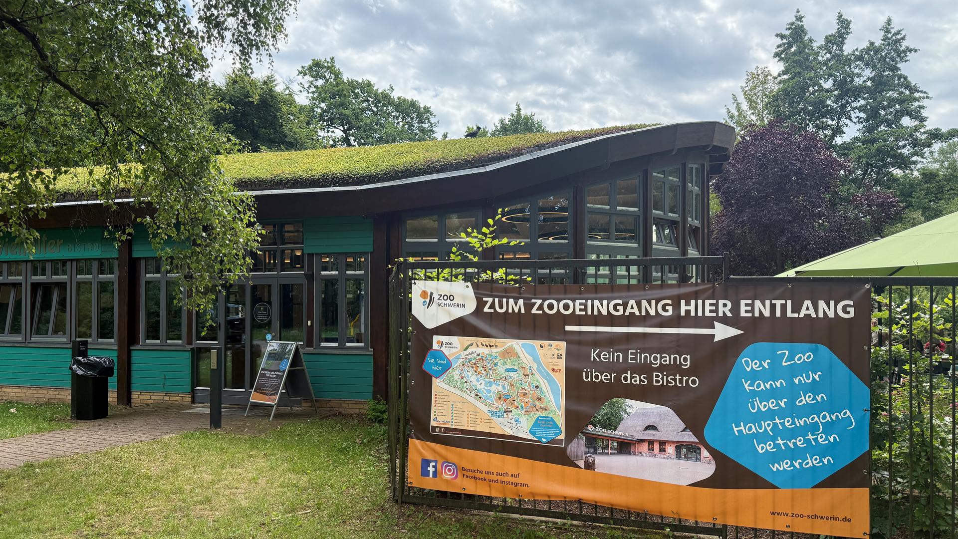 Zoo Schwerin schließt Eingang am Faulen See
