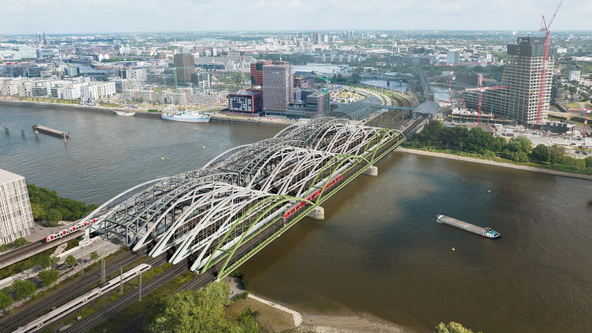 Hamburg bekommt neue Bahnbrücken über die Norderelbe