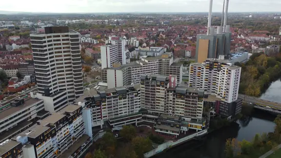 Das Ihme Zentrum aus der Vogelperspektive.