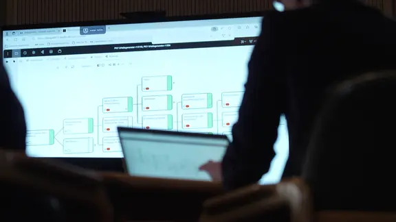 Eine Software auf einem Bildschirm