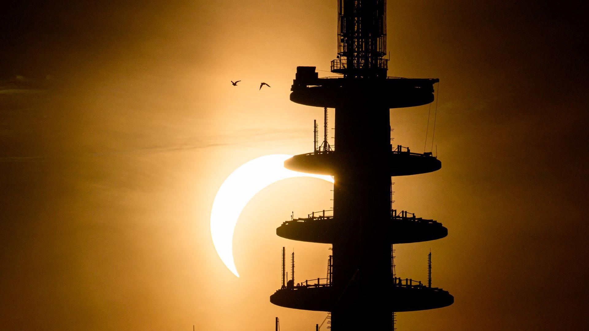 So war die partielle Sonnenfinsternis in Hamburg