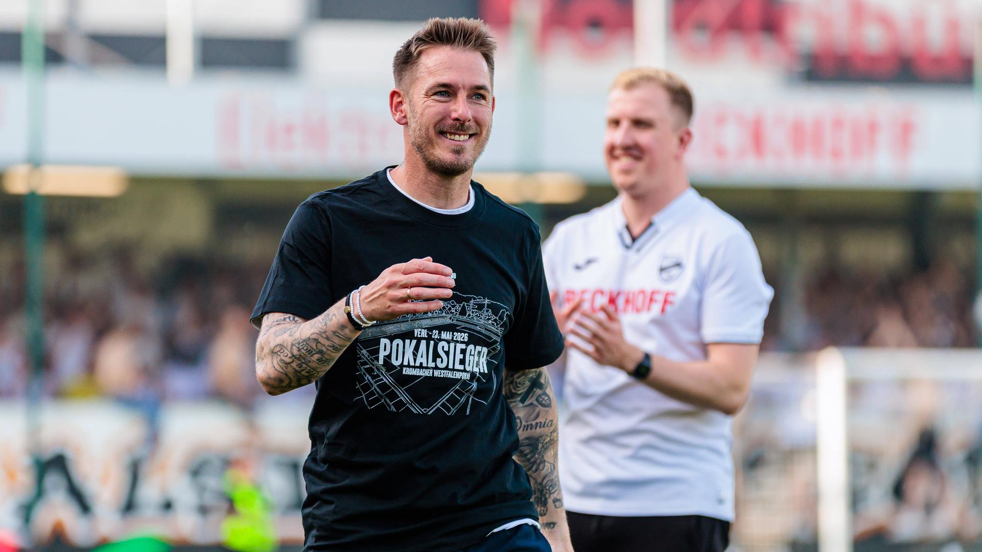 Trainer Tobias Strobl vom Fußball-Drittligisten SC Verl  | IMAGO / Eibner