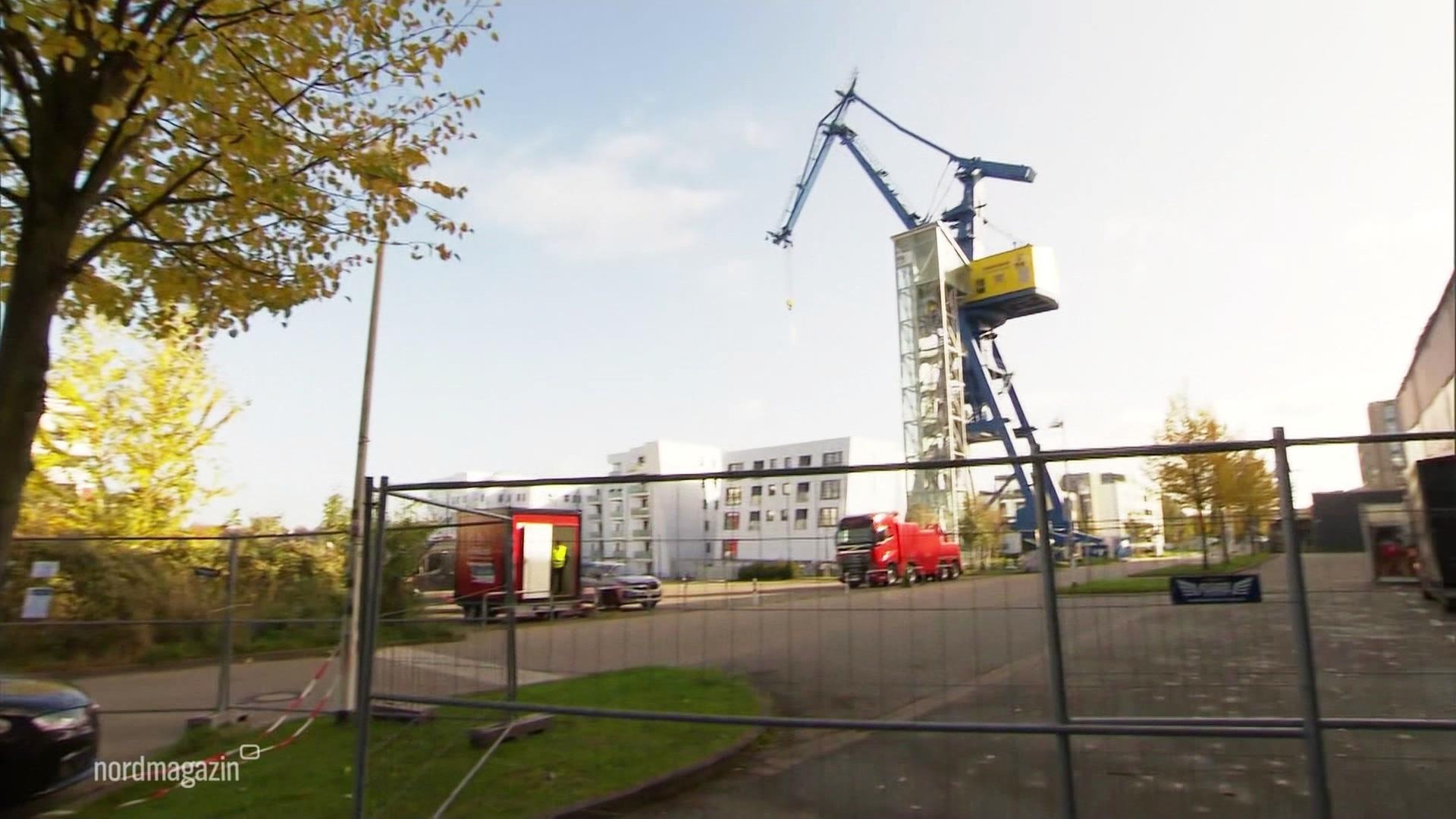Historischer Werft-Kran in Rostock soll repariert werden