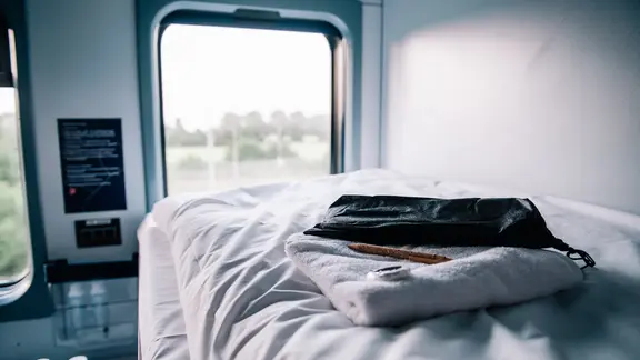 Ein Schlafabteil im European Sleeper, einem neuen Nachtzug zwischen Berlin und Amsterdam