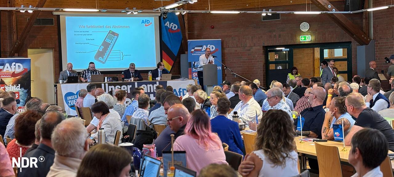 AfD Landesparteitag in Henstedt-Ulzburg. | NDR AfD Landesparteitag in Henstedt-Ulzburg.