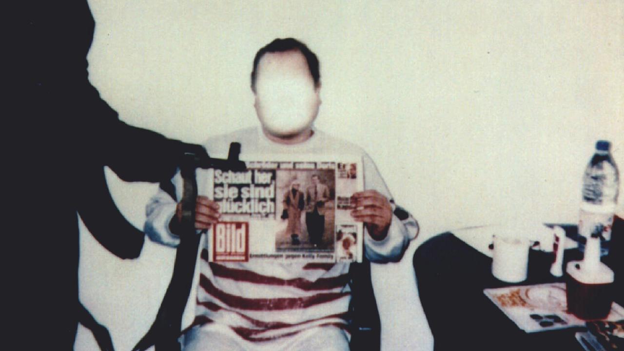 Jan Phillipp Reemtsma auf einem von den Entführern geschossenen Polaroidfoto.