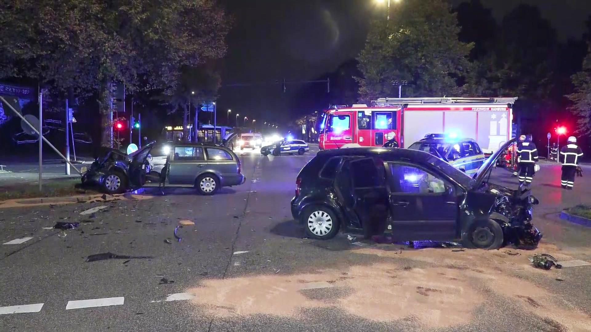 Unfall an der Lombardsbrücke: Zwei Verletzte