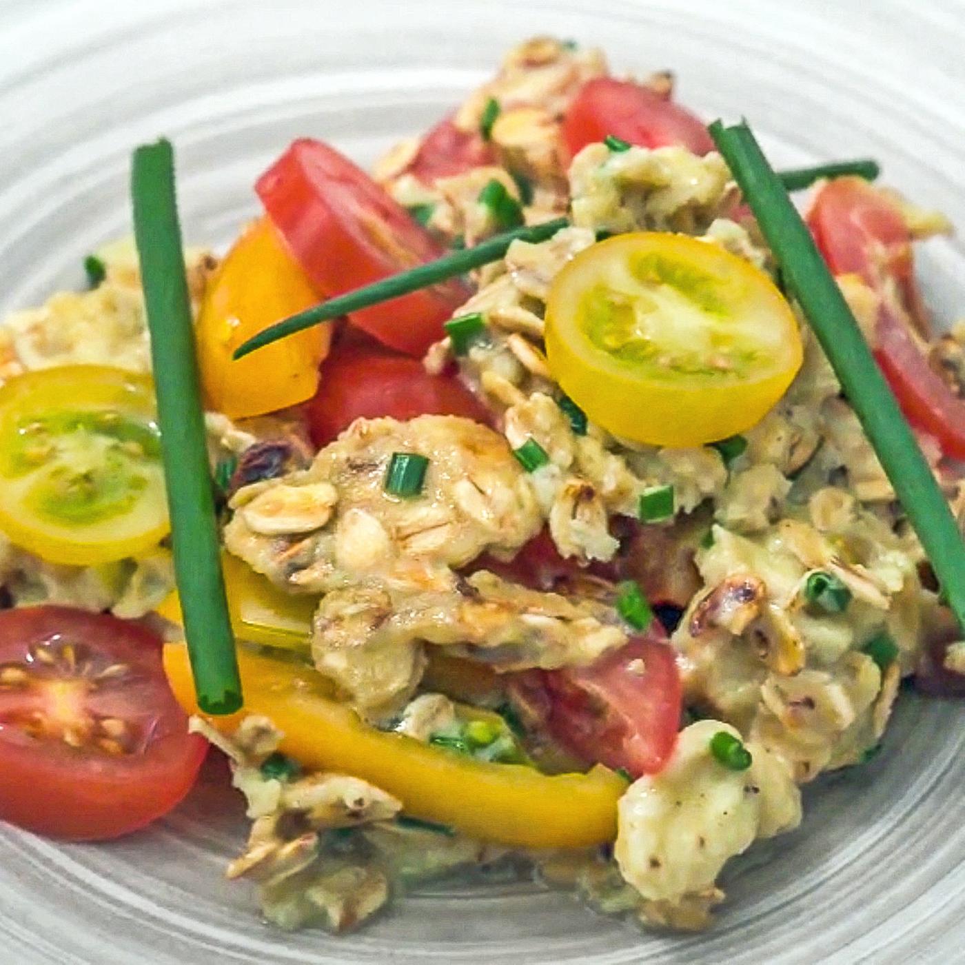 Hafer-Rhrei mit Tomaten