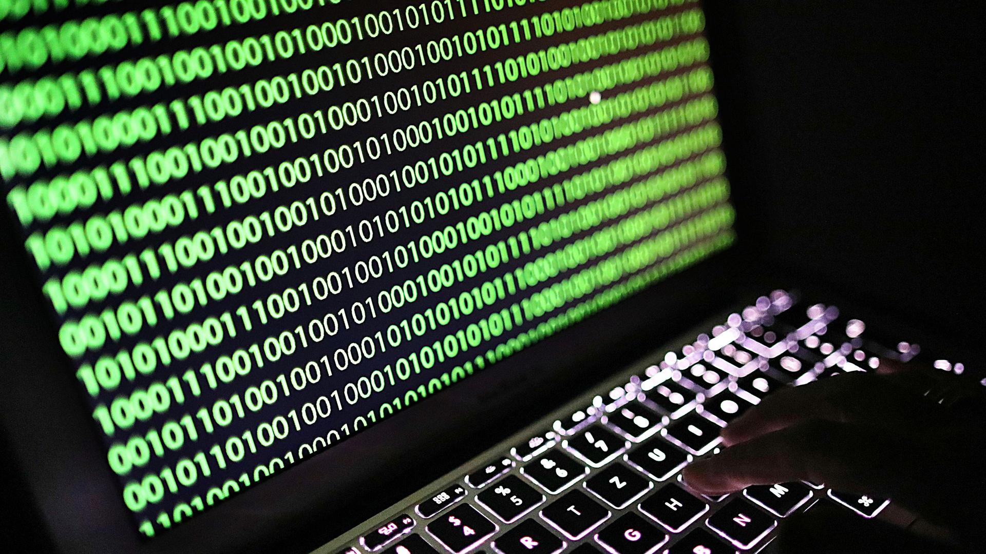 Auf dem Bildschirm eines Laptops ist der Binärcode zu sehen.  | picture alliance / dpa, Oliver Berg