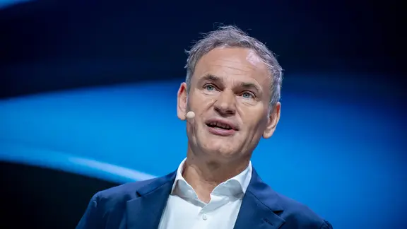 Oliver Blume, Vorstandsvorsitzender der Volkswagen AG, spricht auf der Jahrespressekonferenz der Volkswagen Group.