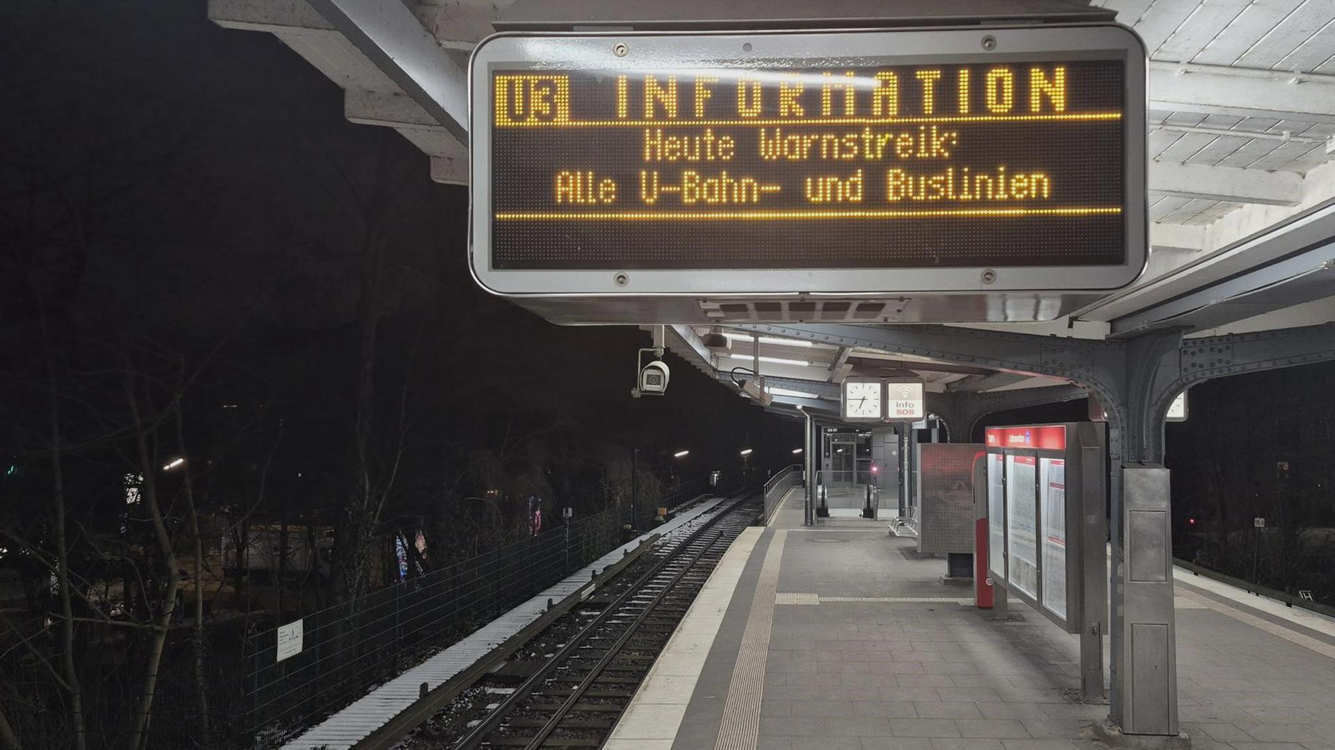 Ver.di-Warnstreik: Viele Busse und Bahnen bleiben heute im Depot