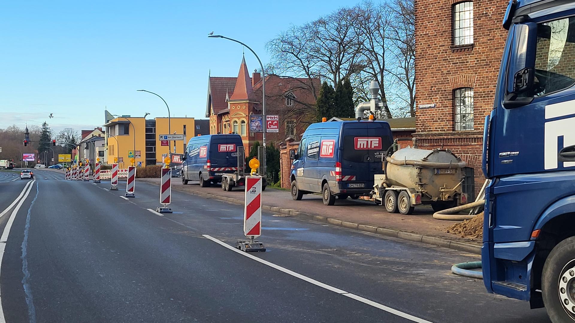 Neubrandenburg: Bauarbeiten in der Rostocker Straße