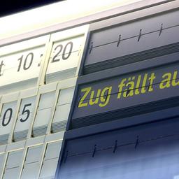 Anzeigetafel der Deutschen Bahn