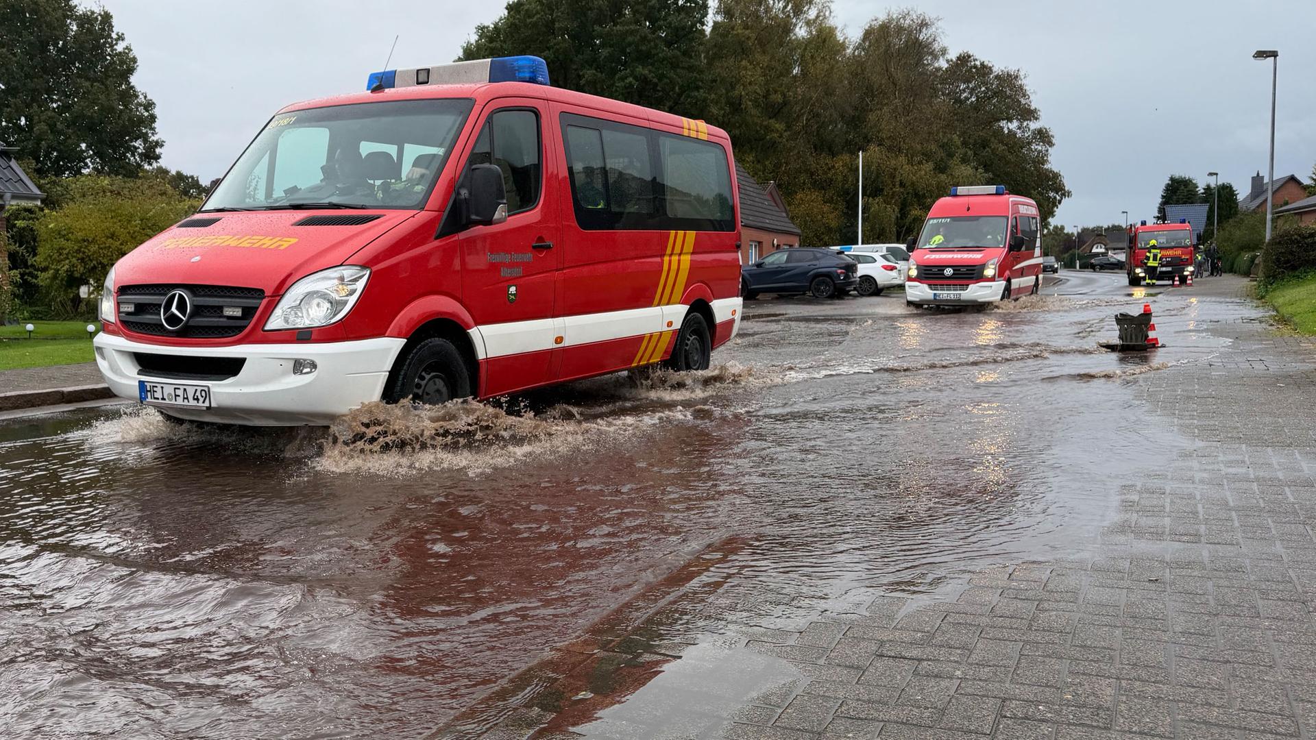 Kreis Dithmarschen: Überschwemmungen nach starkem Regen